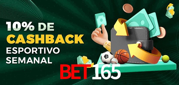 10% de bônus de cashback na bet165