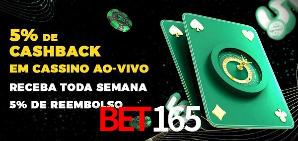 Promoções do cassino ao Vivo bet165